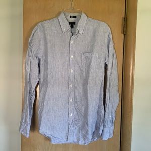 Striped linen button down